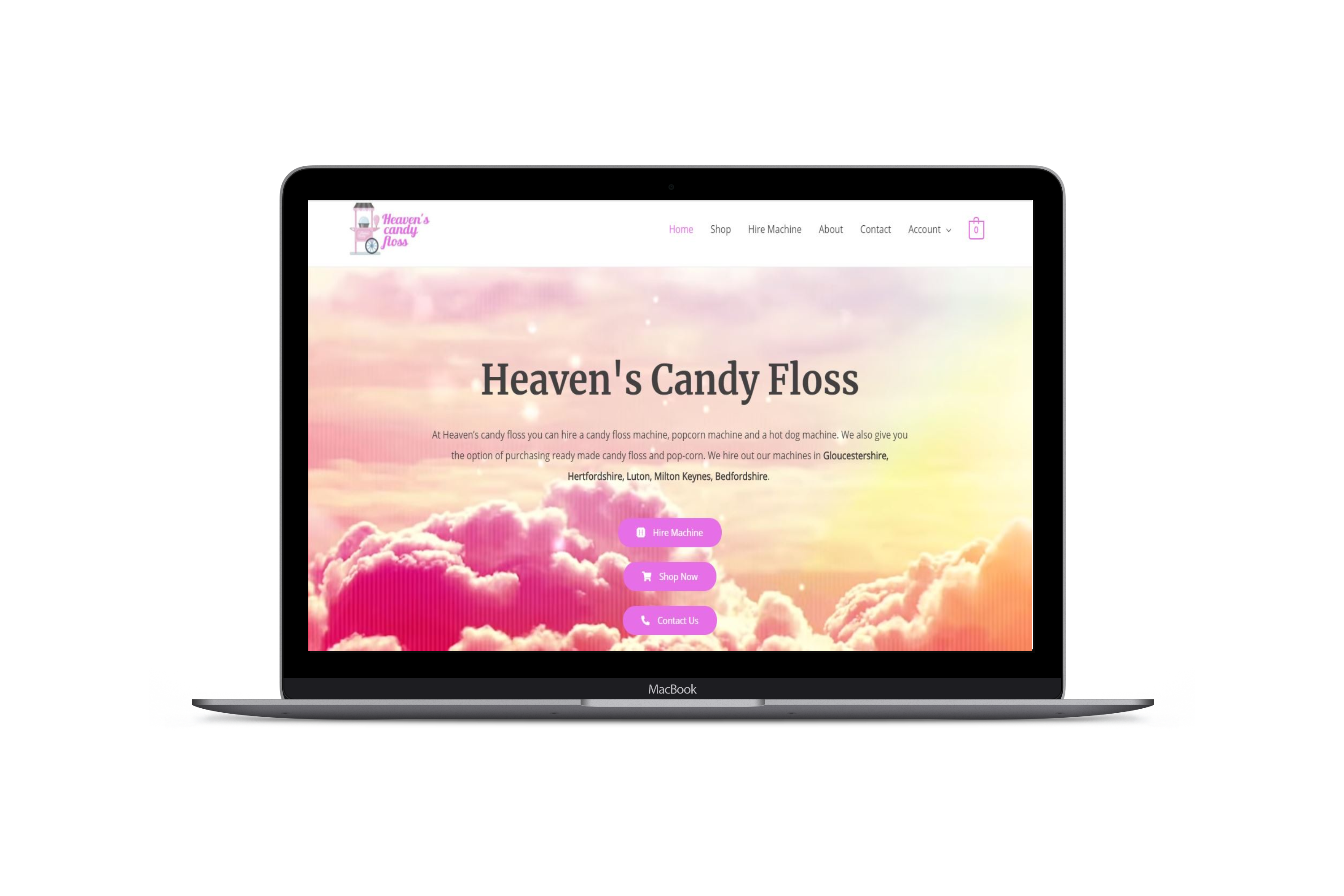 macbook-Heavens Candy Floss Website